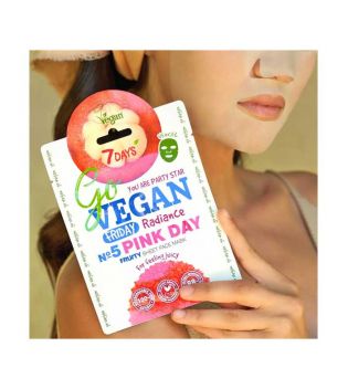 7DAYS - Gesichtsmaske Go Vegan - Friday Pink Day