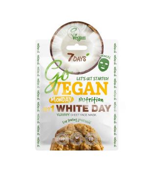 7DAYS - Gesichtsmaske Go Vegan - Monday White Day