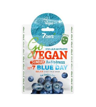 7DAYS - Gesichtsmaske Go Vegan - Sunday Blue Day