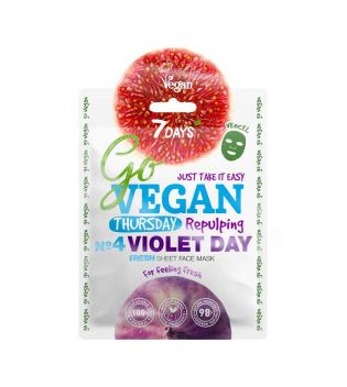 7DAYS - Gesichtsmaske Go Vegan - Thursday Violet Day
