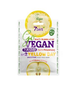 7DAYS - Gesichtsmaske Go Vegan - Tuesday Yellow Day