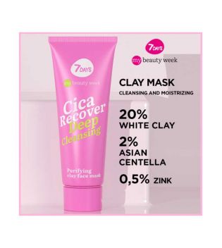 7DAYS - *My Beauty Week* – Gesichtsmaske mit reinigender Tonerde Cica Recover