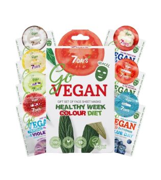 7DAYS – Gesichtsmasken-Set Go Vegan Healthy Week Colour Diet