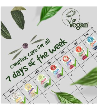 7DAYS – Gesichtsmasken-Set Go Vegan Healthy Week Colour Diet
