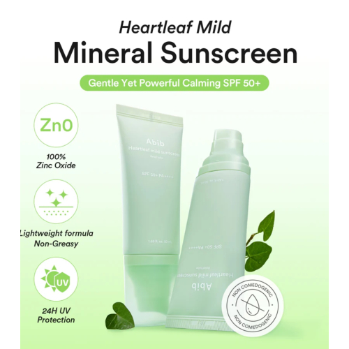 Abib - Sonnenschutz fürs Gesicht Heartleaf Mild SPF50+ PA++++