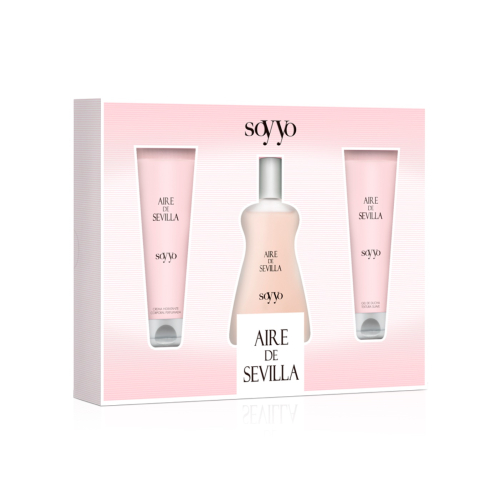Aire de Sevilla – Set Eau de toilette für Frauen + Feuchtigkeitscreme + Duschgel – Soy Yo