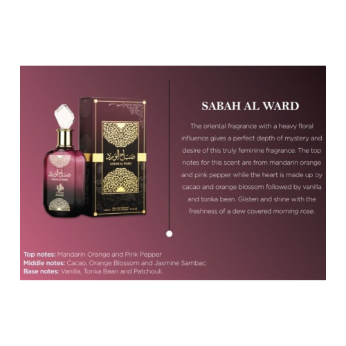 Al Wataniah - Eau de Parfum para mujer - Sabah Al Ward