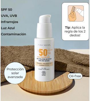 Alma Secret – Sonnenschutz für das Gesicht SPF50 mit Farbe – Sand