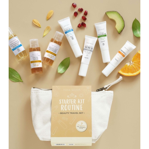 Alma Secret – Set Beauty Travel Starter Kit Routine – Empfindliche Haut und Mischhaut