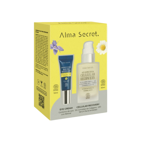 Alma Secret - Augenkontur-Set Round Midnight + Gesichtsserum Cellular Recovery