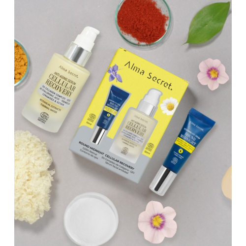 Alma Secret - Augenkontur-Set Round Midnight + Gesichtsserum Cellular Recovery