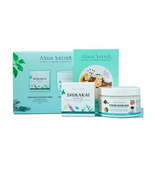 Alma Secret – Geschenkset mit festem Shampoo Shikakai  + Maske Extreme Repair