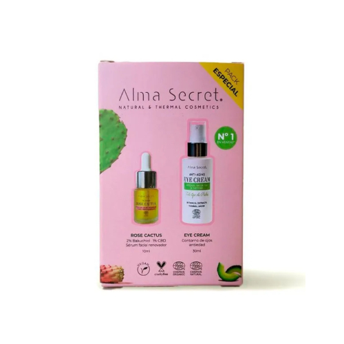 Alma Secret – Geschenkset für Augenkontur + Gesichtsserum Rose Cactus