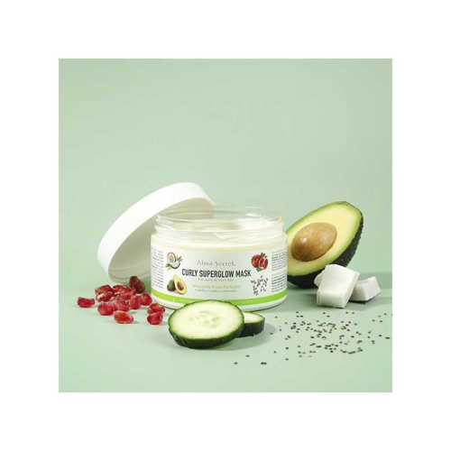 Alma Secret – Geschenkset Haarserum Botanical Rescue + Maske Curly Superglow