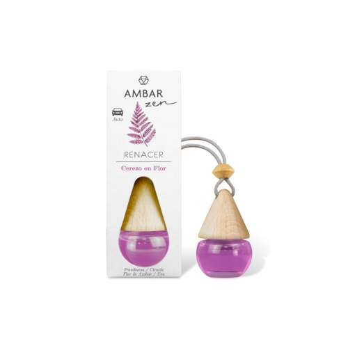 AMBAR Perfums – *Zen* – Auto-Lufterfrischer – Wiedergeburt: Kirschblüte