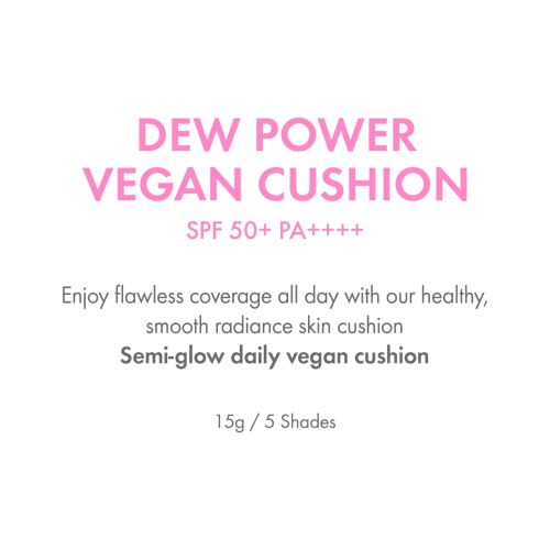 Amuse - Cushion Foundation Dew Power Vegan -SPF50 PA++++  02: Healthy
