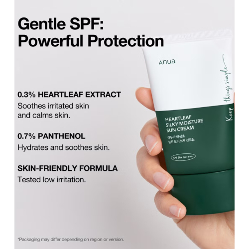 Anua - Sonnenschutz fürs Gesicht Heartleaf Silky Moisture SPF50+ PA++++