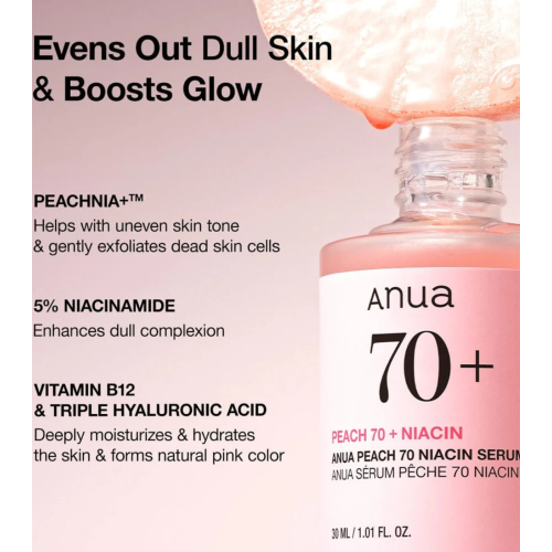 Anua – Serum angereichert mit 70 % Pfirsichextrakt und Niacinamid