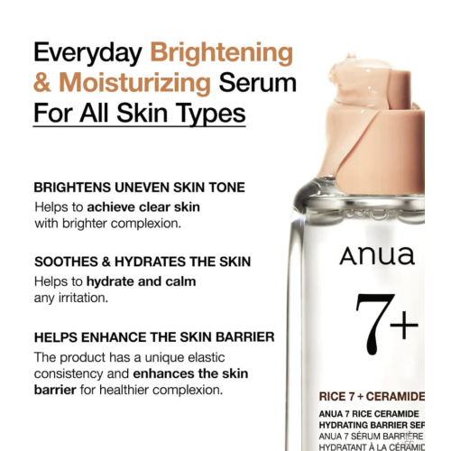 Anua - Feuchtigkeitsspendendes Serum Rice 7+ Hydrating Barrier