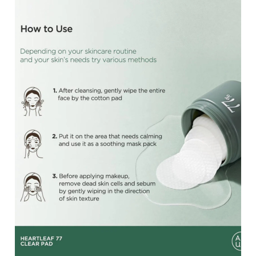 Anua - Gesichtswasser mit 77% Heartleaf Pads Format