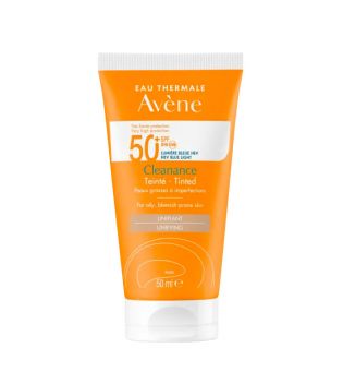 Avène - Getöntes mattierendes Sonnenschutzmittel SPF50 + Cleanance - Zu Akne neigende Haut