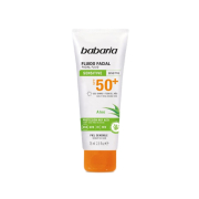 Babaria - Flüssige Sonnenschutz-Gesichtscreme SPF50 + 75ml - Empfindliche und atopische Haut