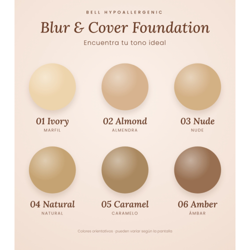 Bell HYPOAllergenic - Make-up Basis Blur & Cover - 01: Ivory