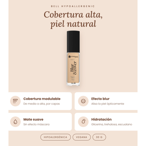 Bell HYPOAllergenic - Make-up Basis Blur & Cover - 05: Caramel