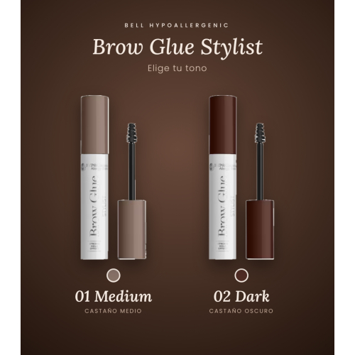 Bell HYPOAllergenic - Augenbrauengel Brow Glue - 02: Dark