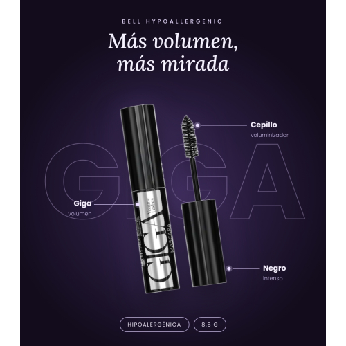 Bell HYPOAllergenic - Wimperntusche Giga Volume - 01: Black