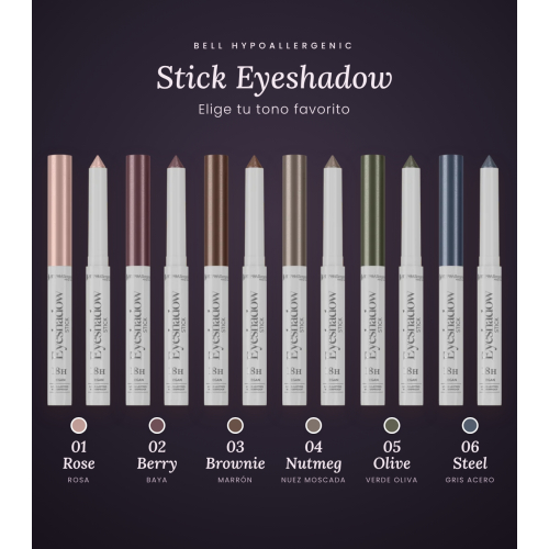 Bell HYPOAllergenic - Lidschatten in Stickform 18h Waterproof - 01: Rose