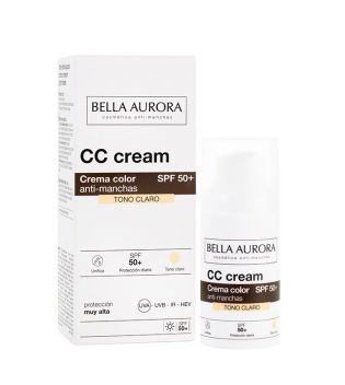 Bella Aurora - CC Cream Anti-Spots SPF50 + - Heller Ton