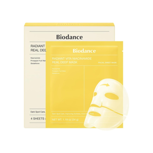Biodance - Paket mit 4 Gesichtsmaske - Radiant Vita Niacinamide