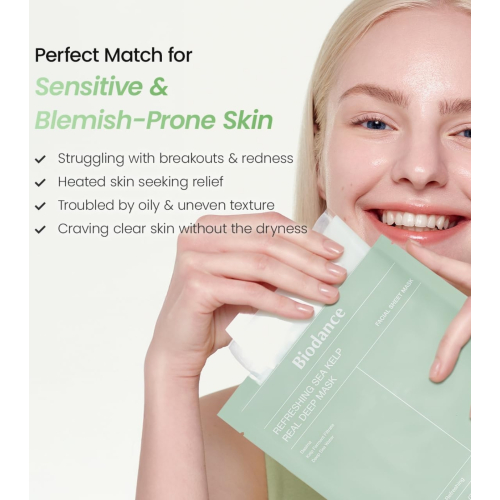 Biodance - Paket mit 4 Gesichtsmaske - Refreshing Sea Kelp