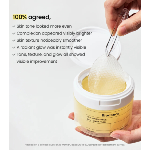 Biodance - Aufhellender Toner im Pad-Format Vita Niacinamide - 60 Stück