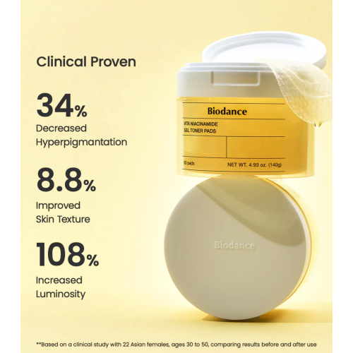 Biodance - Aufhellender Toner im Pad-Format Vita Niacinamide - 60 Stück
