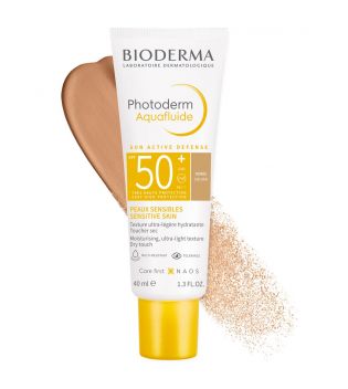 Bioderma – Getönte Sonnenschutzflüssigkeit Photoderm Aquafluide SPF50+ - Dorée