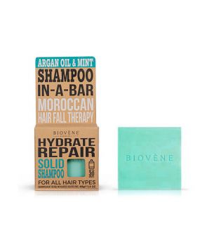 Biovène - Festes Shampoo spendet Feuchtigkeit und repariert - Argan Oil & Mint