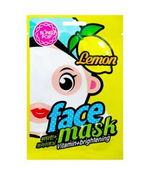 Bling Pop - Gesichtsmaske, die mit entspannt mit Zitrone