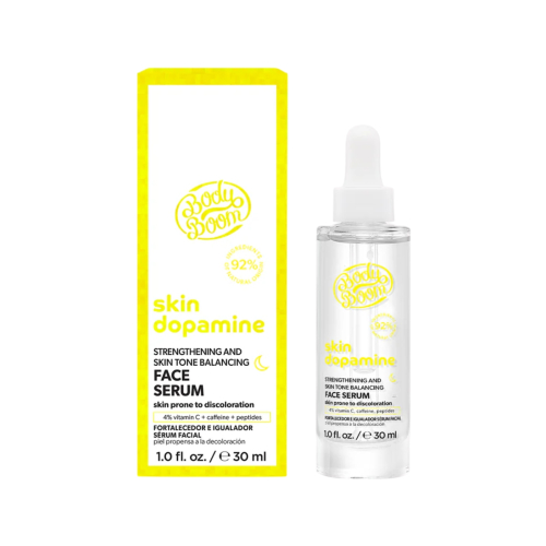Bodyboom - *Skin Dopamine* - Stärkendes und vereinheitlichendes Serum 4% vit C + cafeina + peptidos