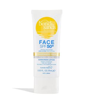 Bondi Sands Matte Finish Getönter Gesichts-Sonnenschutz SPF50+ ohne Duftstoffe