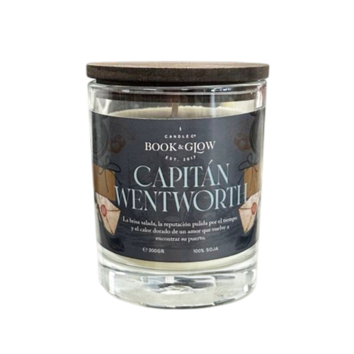 Book and Glow - *Austen* - Vegane Sojakerze - Capitán Wentworth