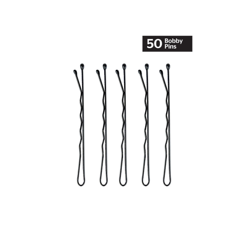 Brushworks – Set mit 50 Haarnadeln Bobby Pins – Schwarz