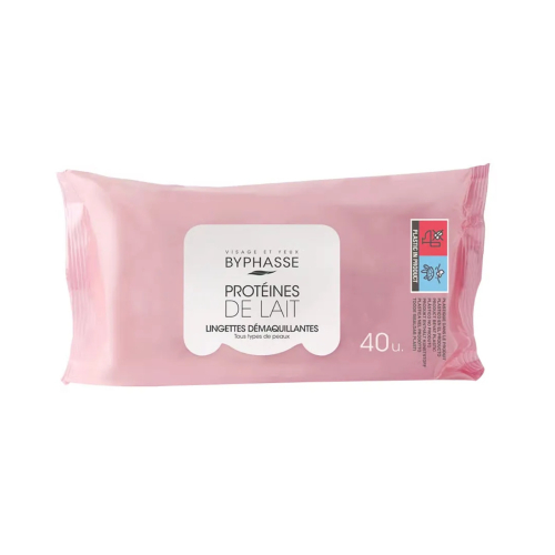 Byphasse - Make-up-Entferner wischt 40 Einheiten - Milk proteins