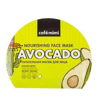 Café Mimi - Nährende Tuch-Gesichtsmaske - Avocado