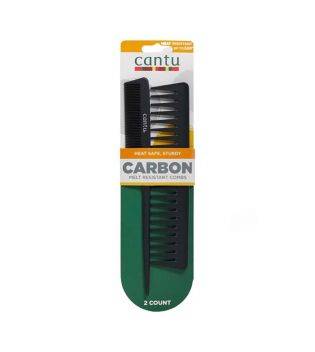Cantu - Set mit 2 Kämmen Carbon Melt Resistant