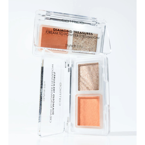 Catrice - Creme-zu-Puder Lidschatten Palette Diamond Treasures - 050: Peach Gleam