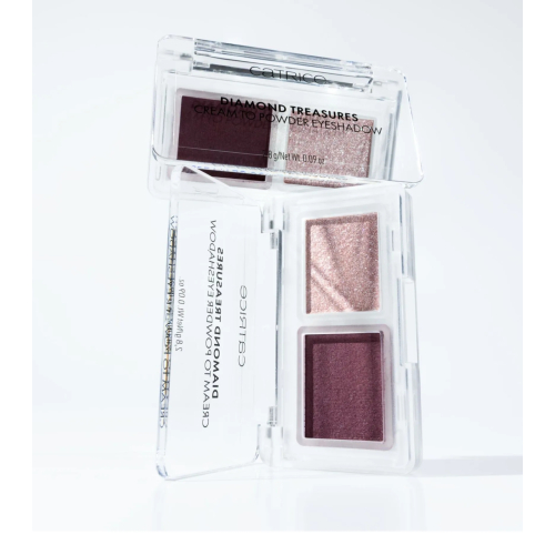 Catrice - Creme-zu-Puder Lidschatten Palette Diamond Treasures - 060: Burgundy Glitz