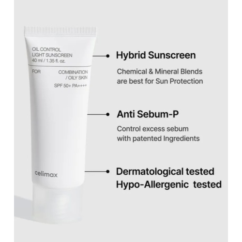 Celimax - *Oil Control* - Sonnenschutz fürs Gesicht Light Sunscreen SPF50+ PA++++