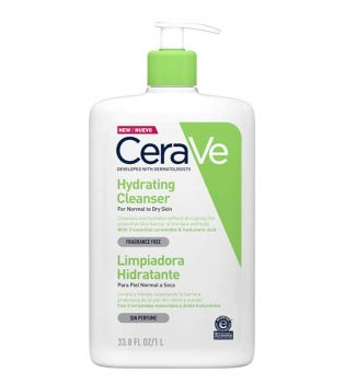 Cerave - Feuchtigkeitsspendender Gesichtsreiniger für normale bis trockene Haut - 1L